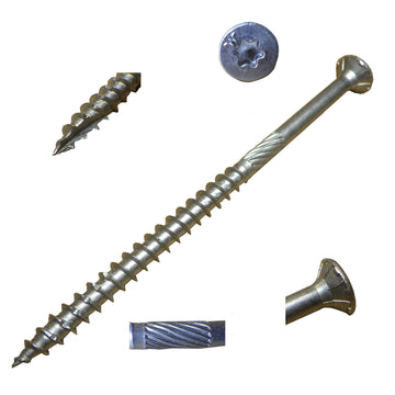 (1,000 Count) Big Timber STX10312 10 x 3-1/2 Flat Head Stainless Steel Screws